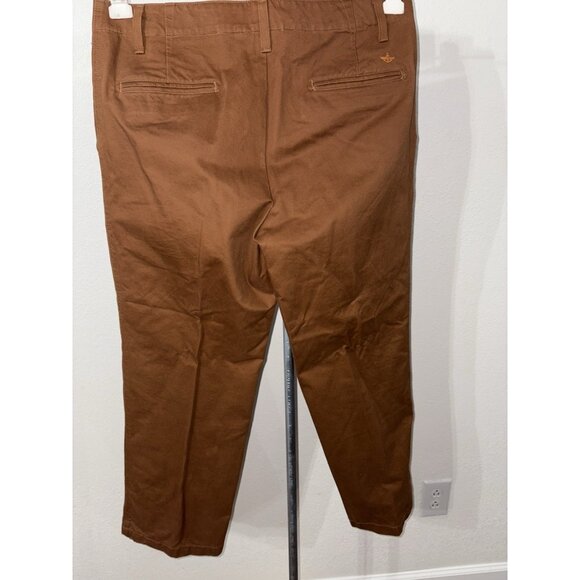 Levi’s Dockers Pants Vintage 90s Y2K Slacks Burnt Orange 100% Cotton Mens 34X29 - Picture 8 of 12